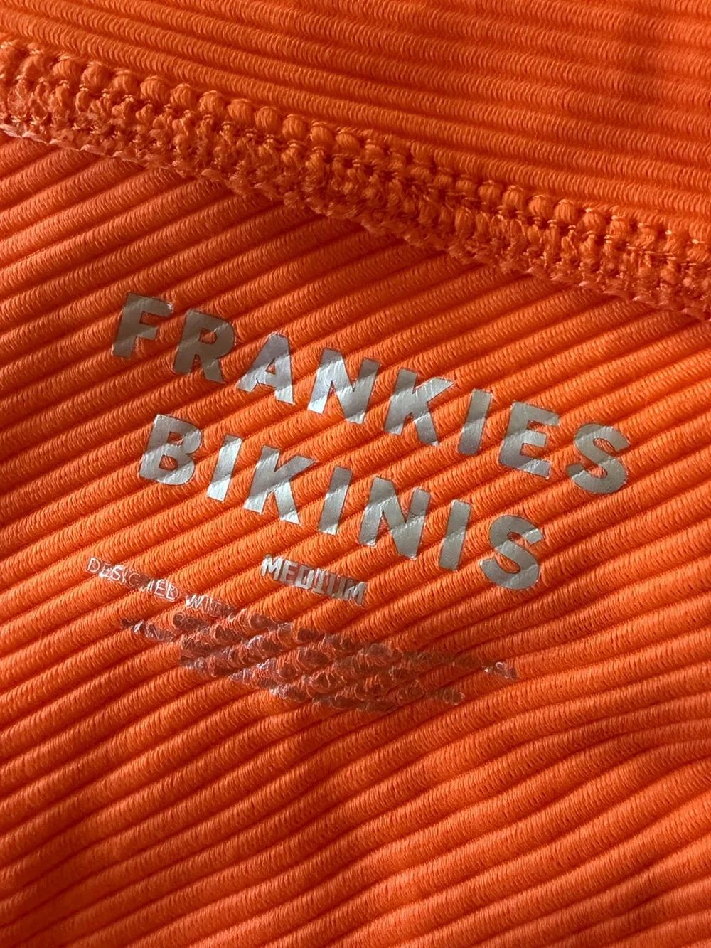 🧡Frankie’s Bikinis Orange Ribbed Bikini Set Two Piece🧡 ~medium